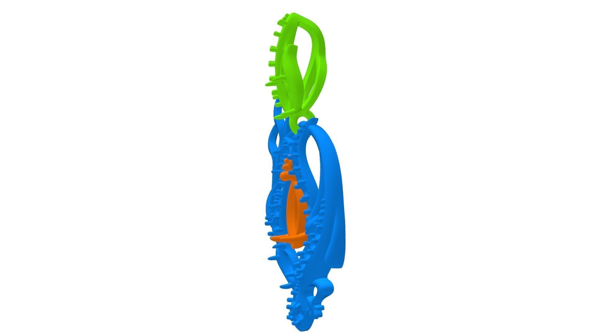 Salamander pendant 3D print model_20