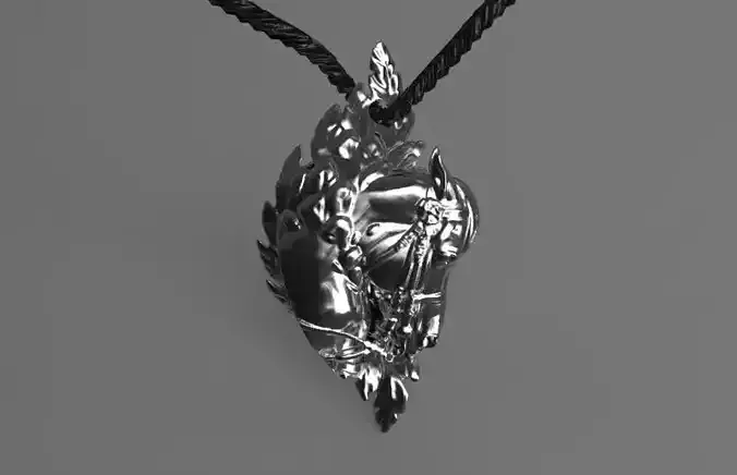 Pegasus Horse Mustang Pendant with Wings
