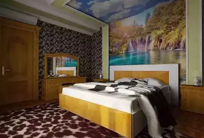 Bedroom scene 3d model