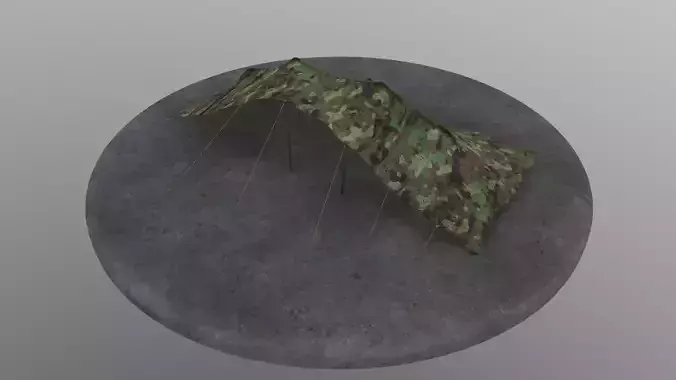 Tent 3d model camouflage