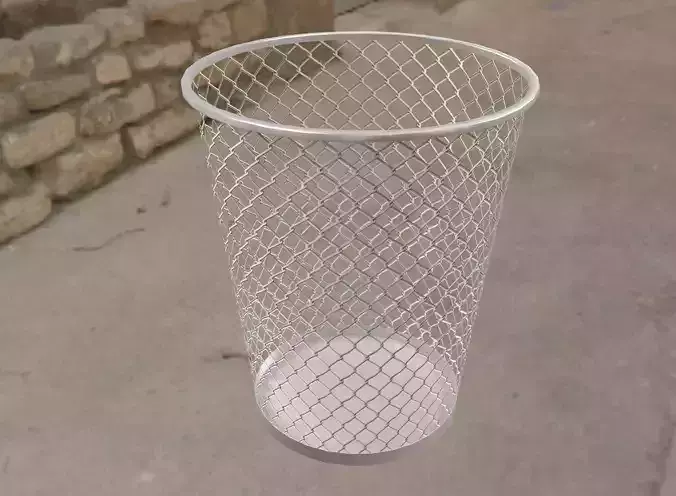 Office trash can Free low-poly 3D model