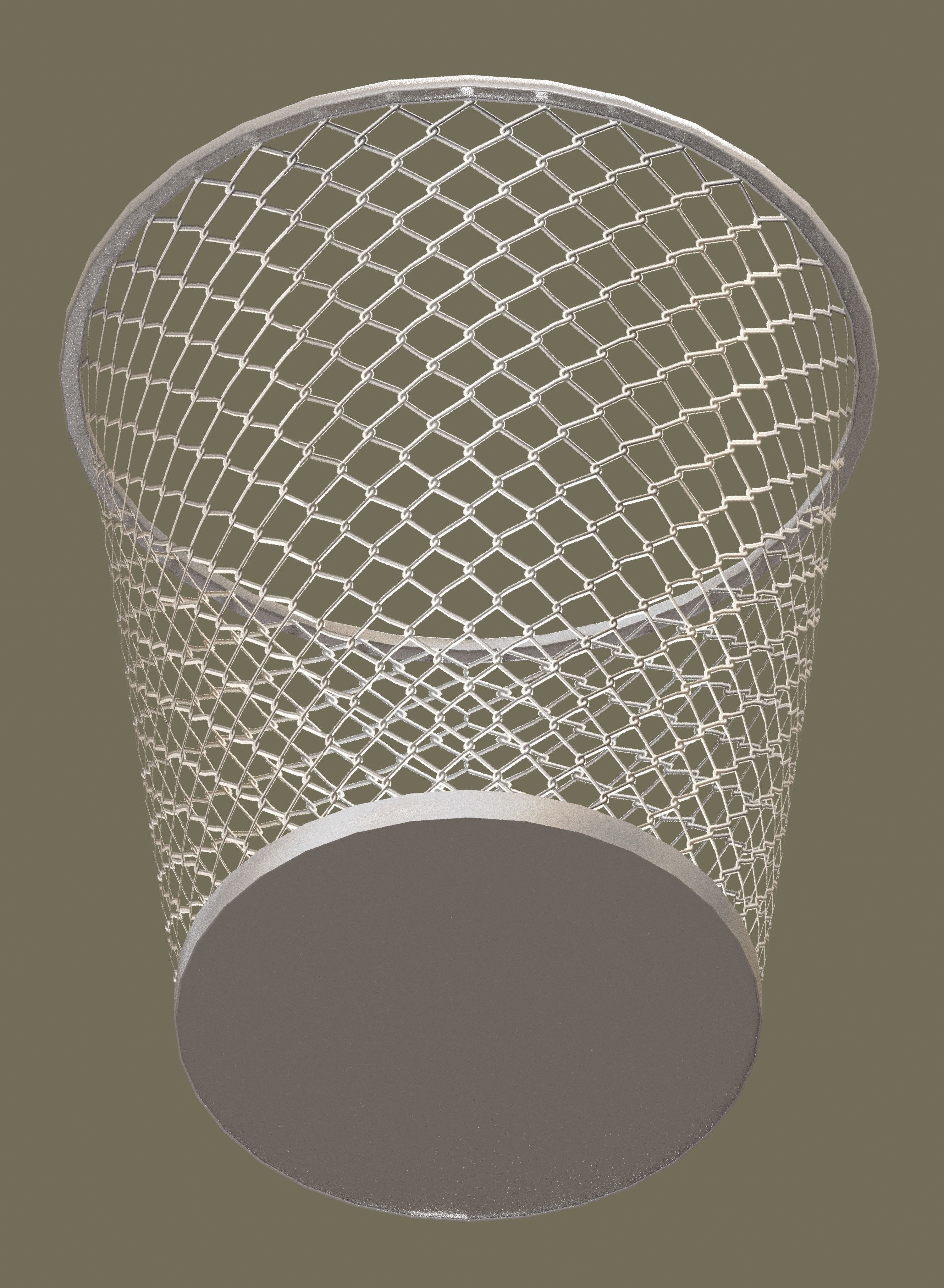 Office trash can Free low-poly 3D model_4