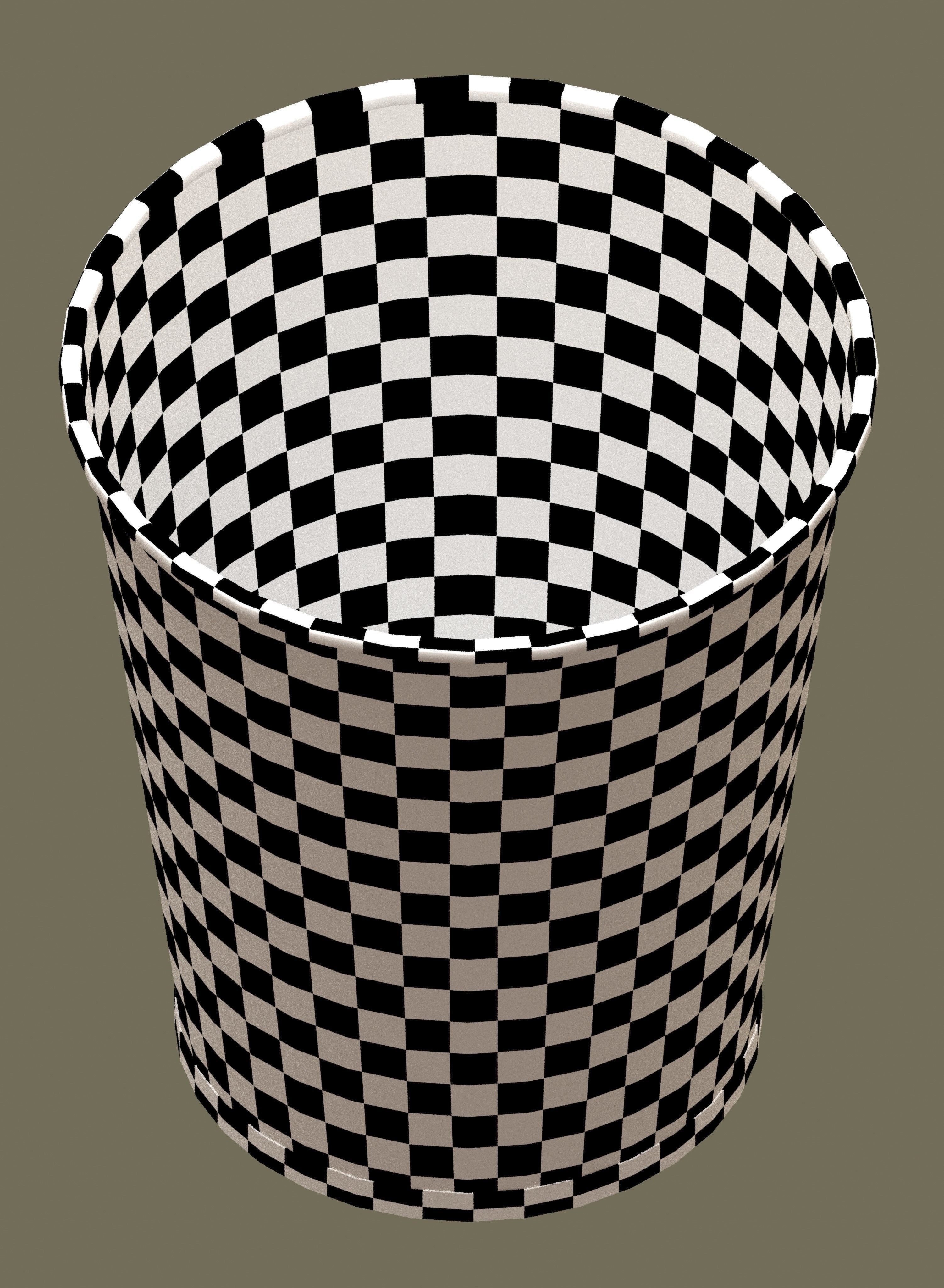 Office trash can Free low-poly 3D model_7