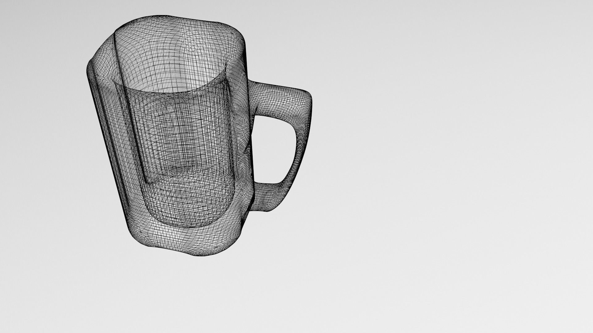 Cup 8 mug with handle 3D model_4