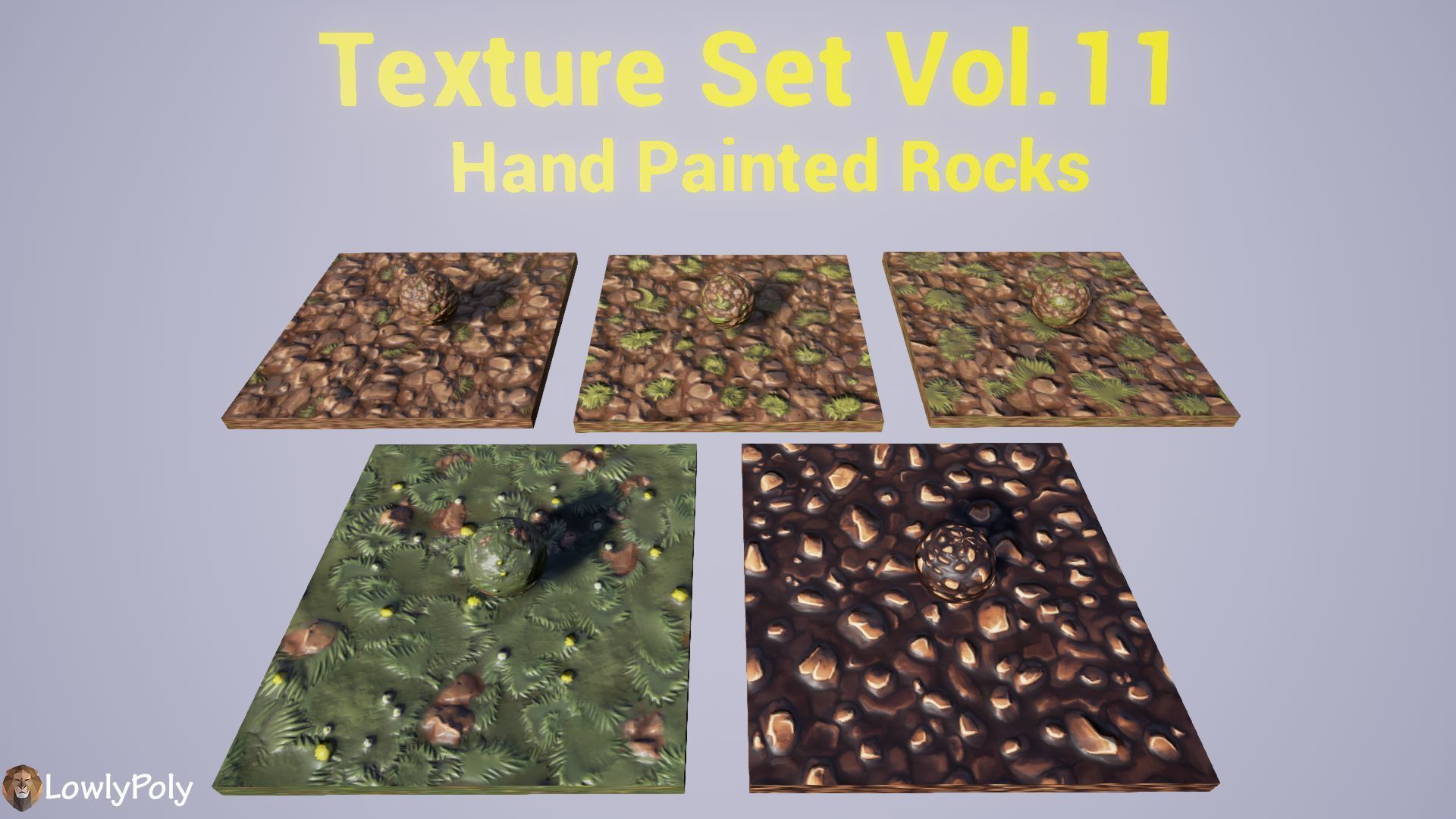 Stylized Rocks Vol 11  - Hand Painted Textures Texture_13