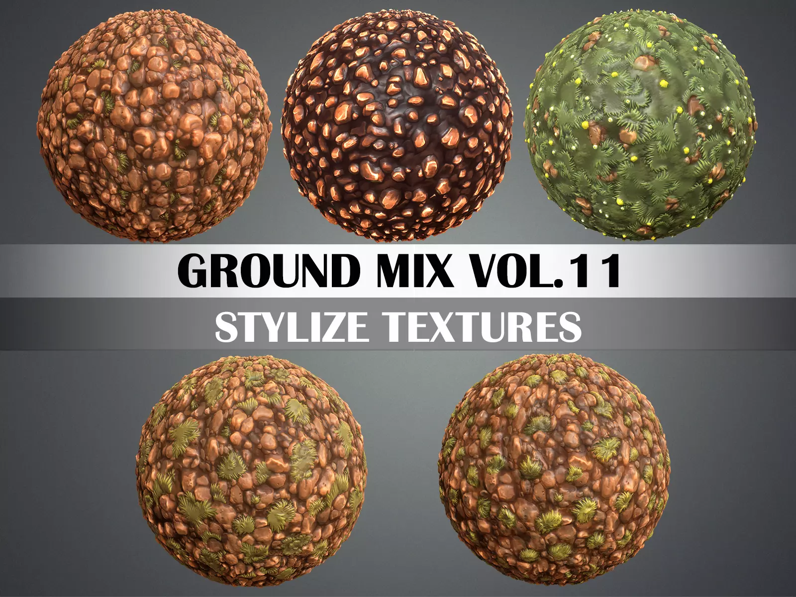 Stylized Rocks Vol 11  - Hand Painted Textures Texture_0