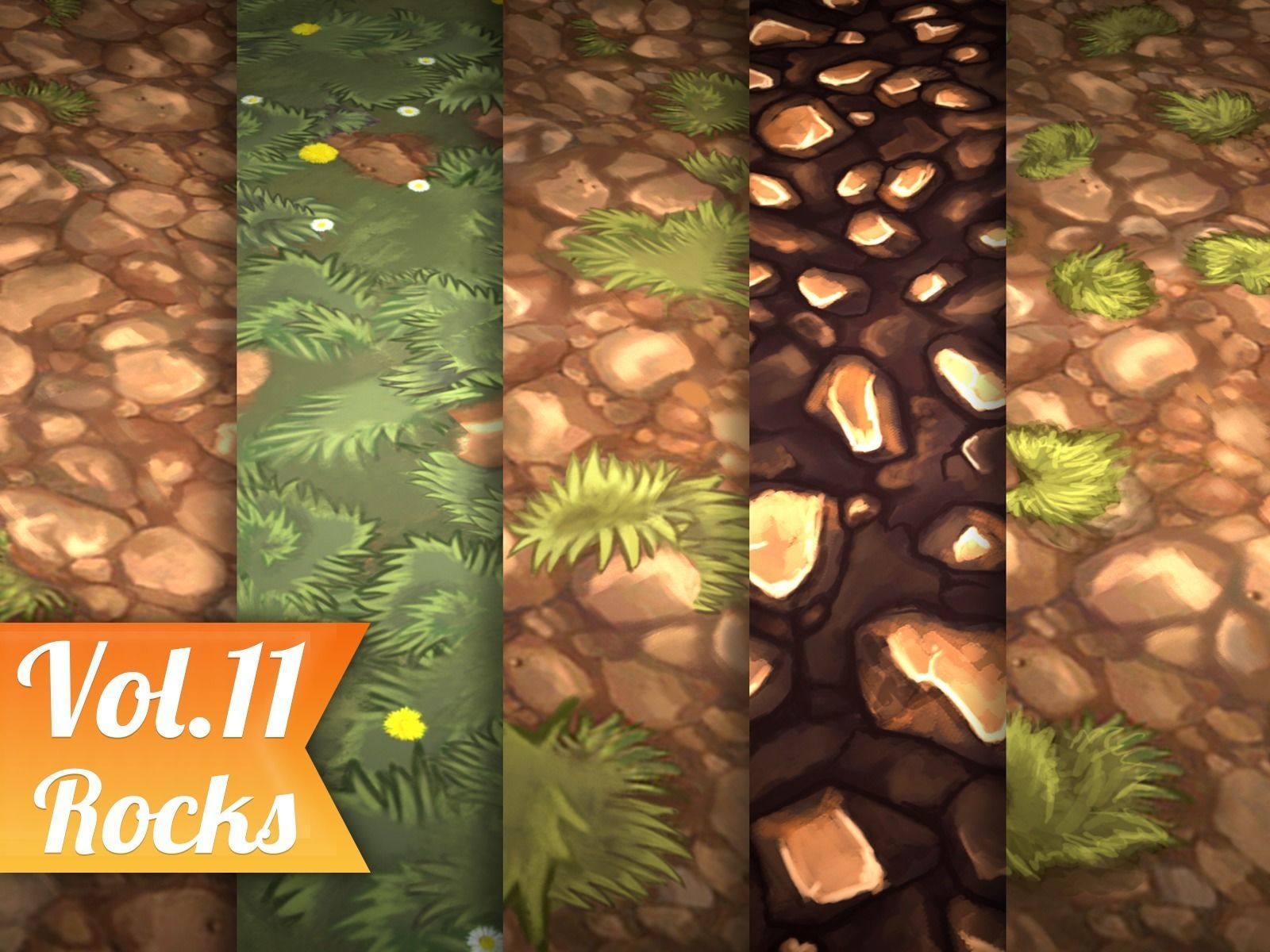 Stylized Rocks Vol 11  - Hand Painted Textures Texture_7