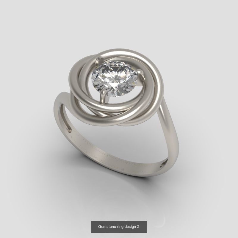 105 women  jewelry rings 3dm stl 3D print model 3D Model Collection_49