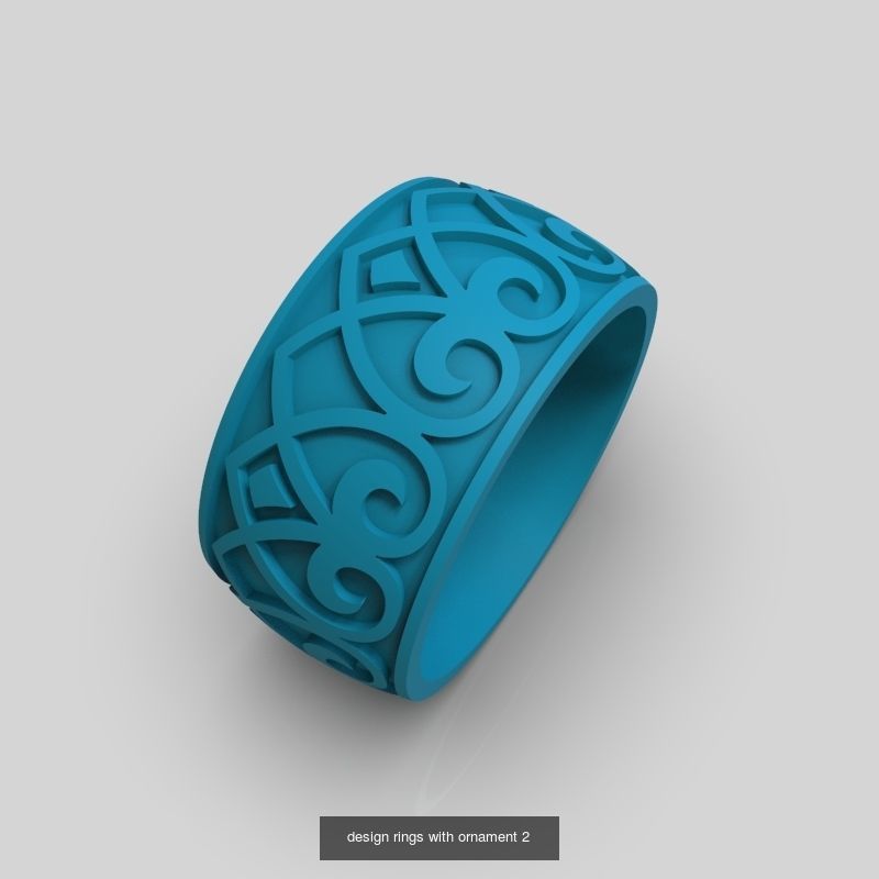 105 women  jewelry rings 3dm stl 3D print model 3D Model Collection_42