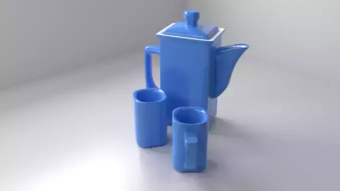 Jug and  Cup Set 3D model