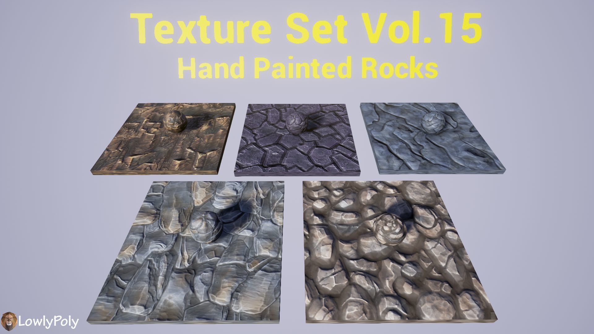 Stylized Rocks Vol 15 - Hand Painted Texture Pack Texture_13