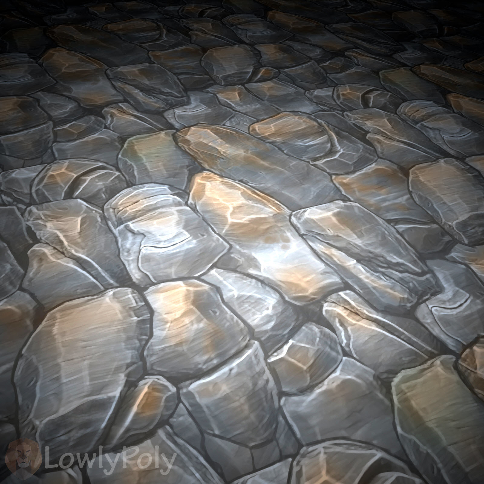 Stylized Rocks Vol 15 - Hand Painted Texture Pack Texture_10