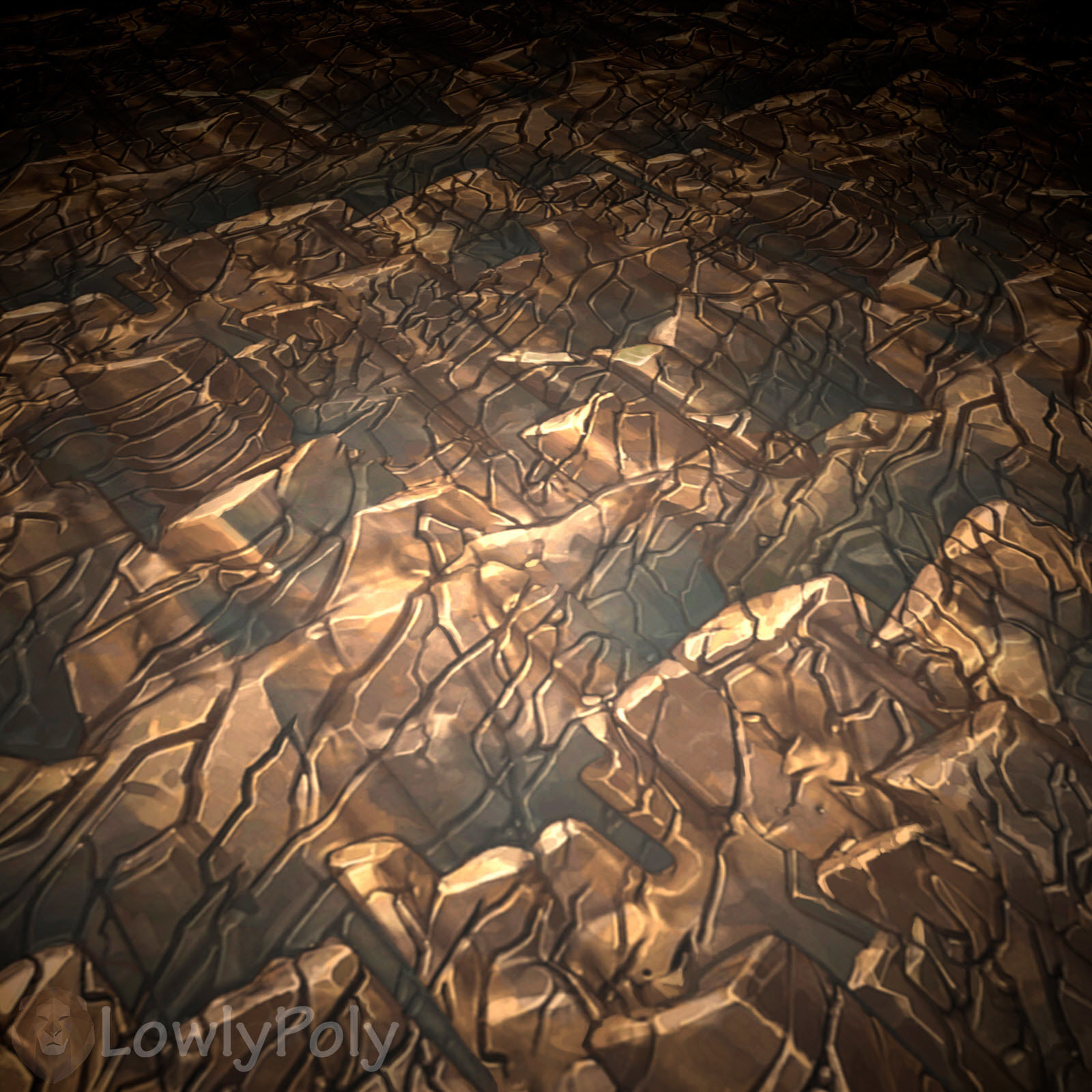 Stylized Rocks Vol 15 - Hand Painted Texture Pack Texture_8