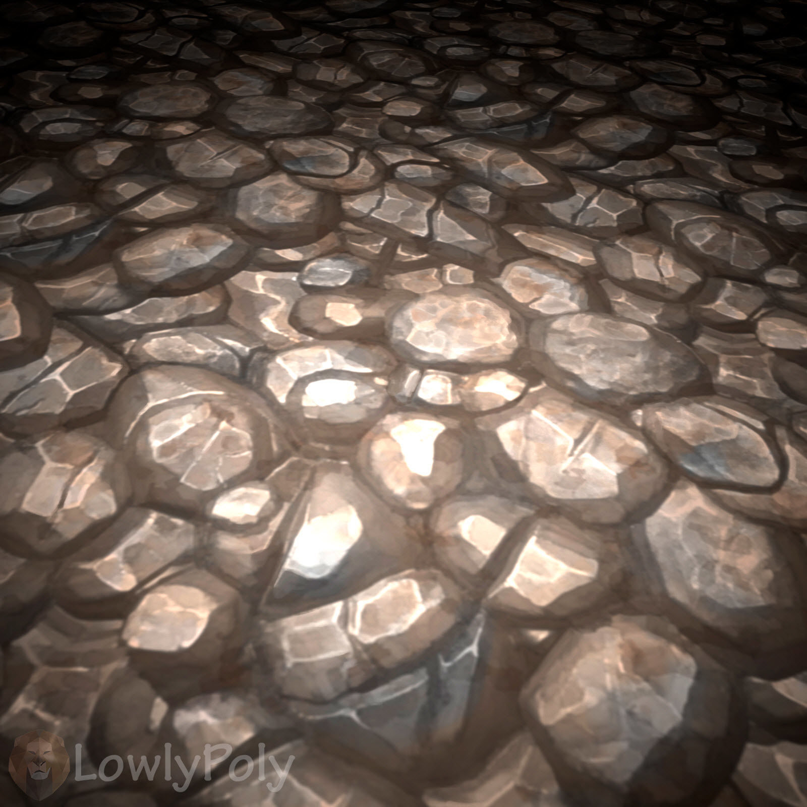 Stylized Rocks Vol 15 - Hand Painted Texture Pack Texture_12