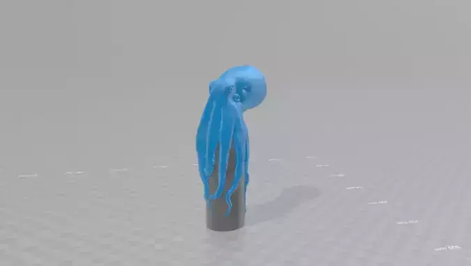 Octopus Walking stick handle 3D print model