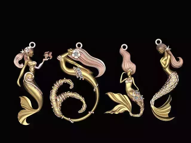 mermaid Necklace 01 No 3D print model
