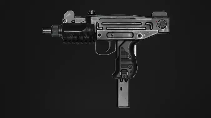 Mini Uzi - Game Ready PBR Asset Low-poly 3D model