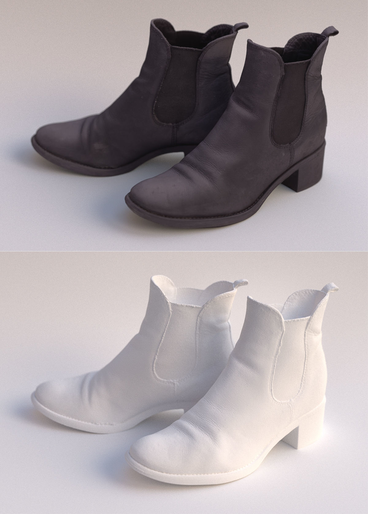 Processed Scan - Leather Ankle Boot 3D model_3