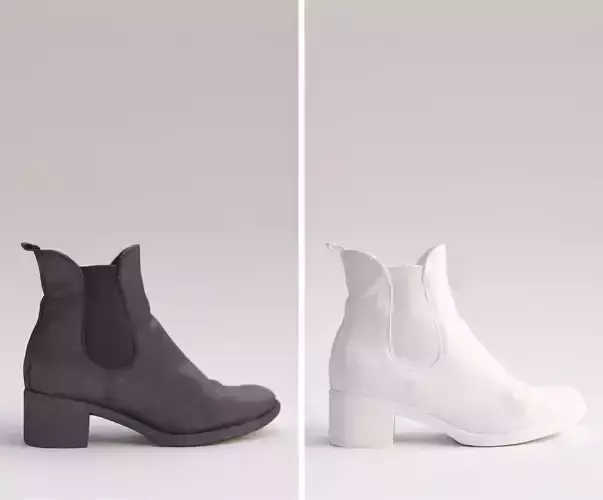 Processed Scan - Leather Ankle Boot 3D model