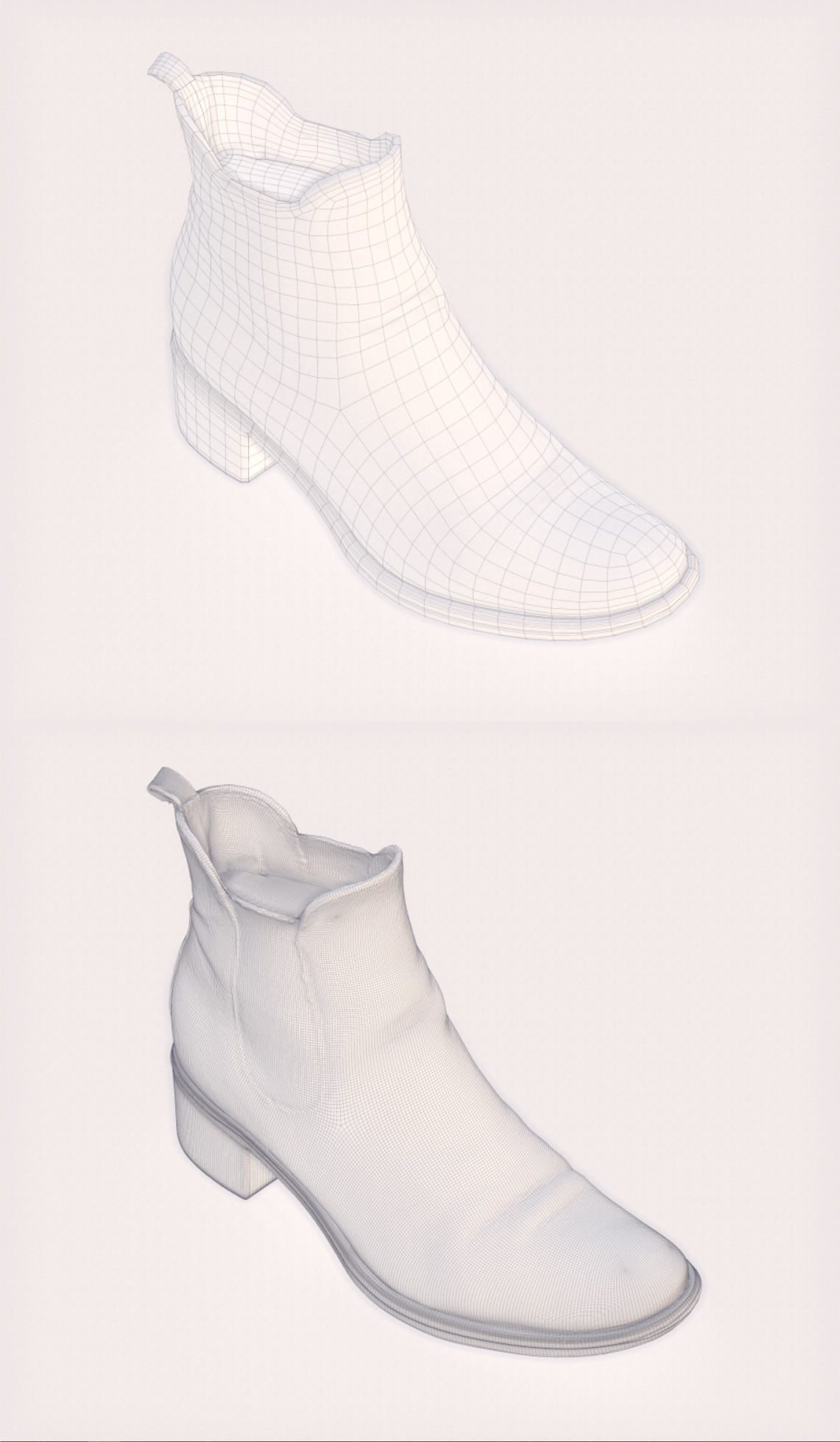 Processed Scan - Leather Ankle Boot 3D model_4