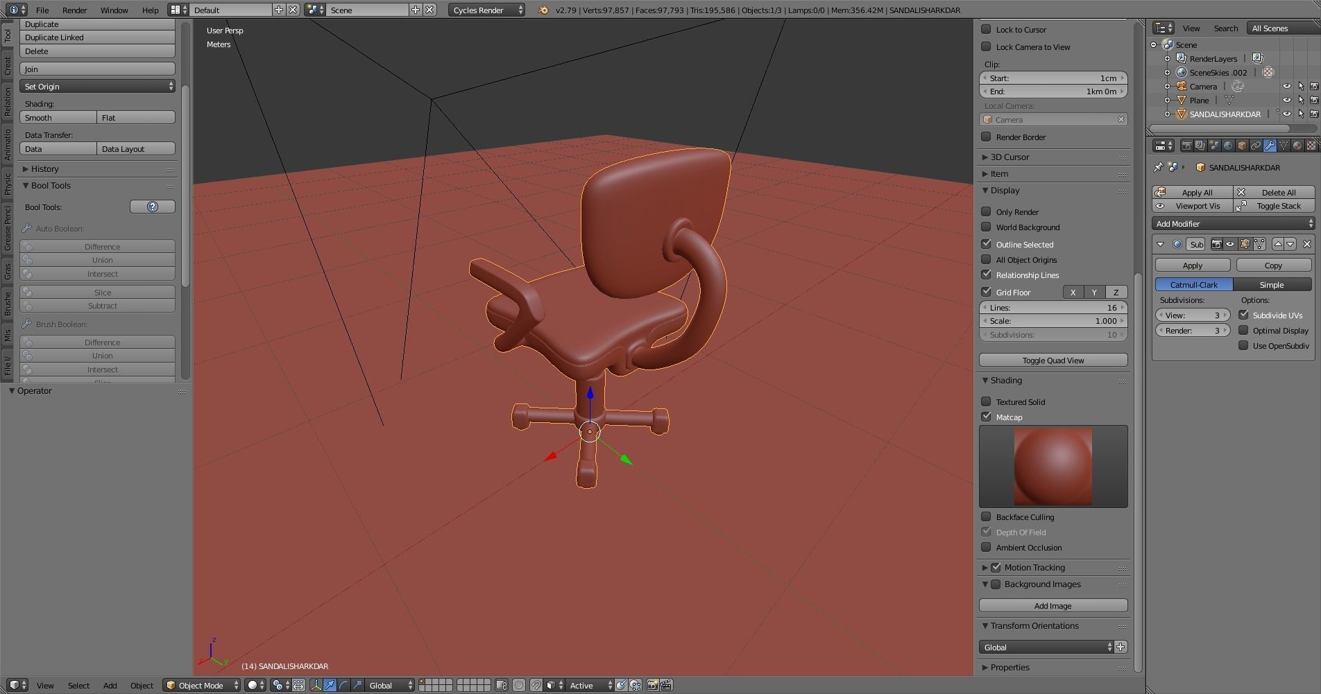 Office Chair 3D model_3