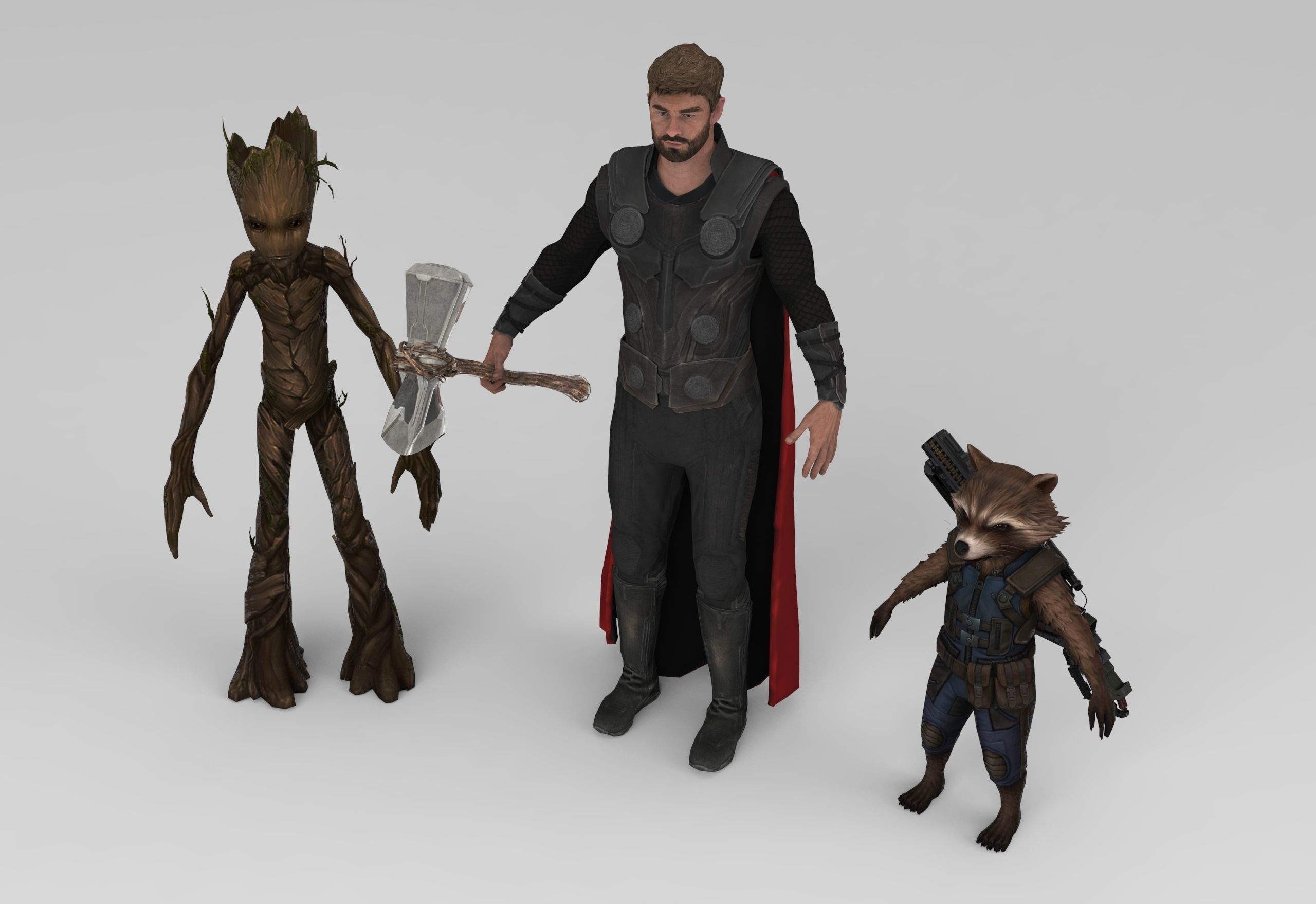 Thor Infinity War 3D model_2