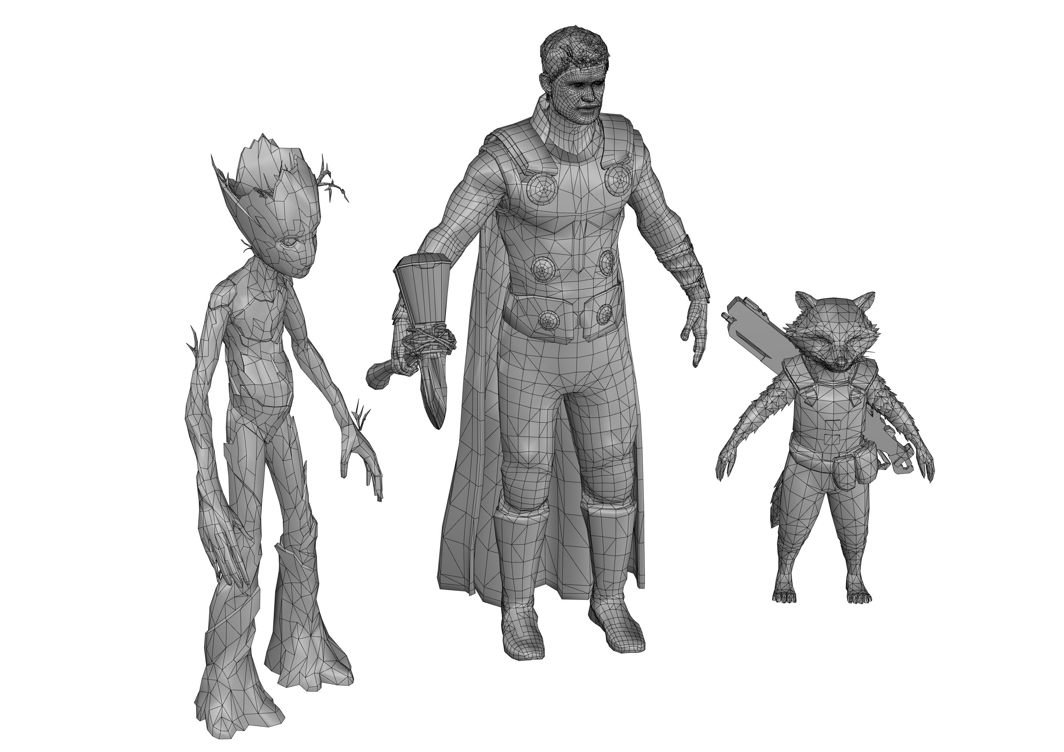 Thor Infinity War 3D model_22