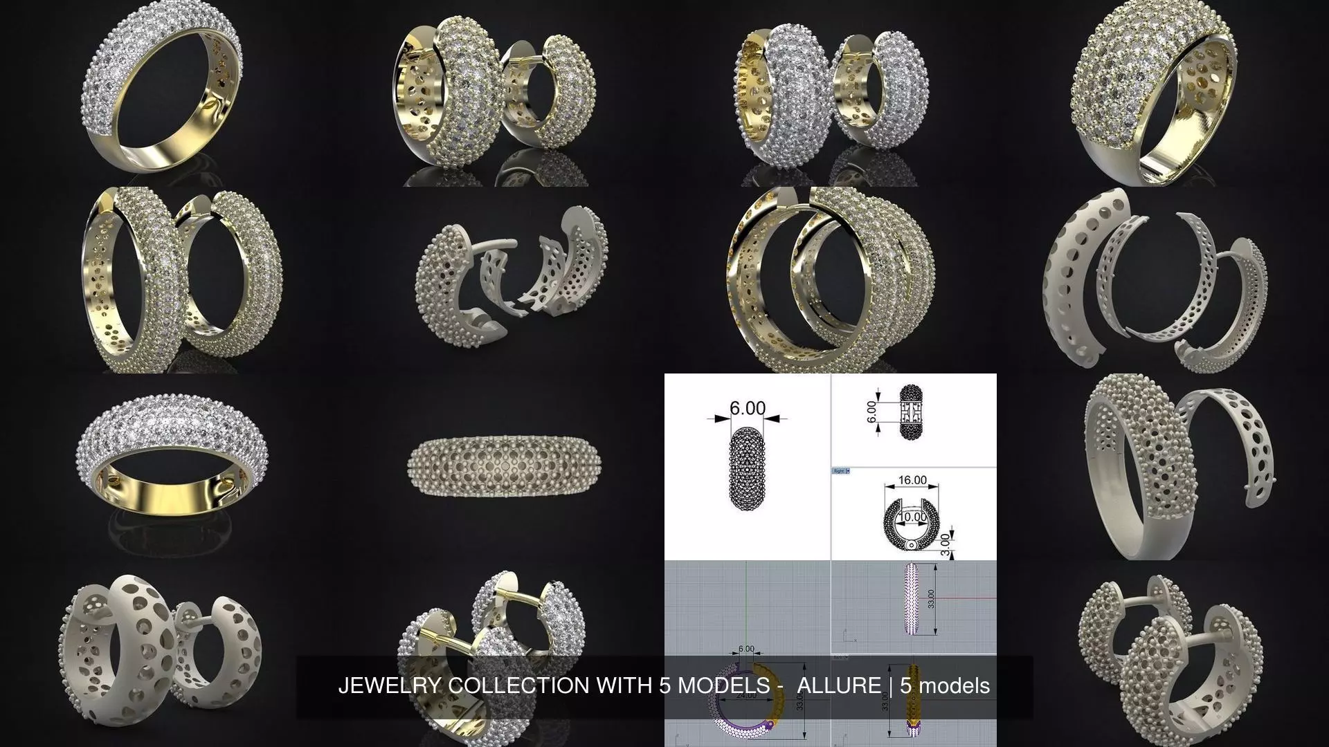 JEWELRY COLLECTION WITH 5 MODELS - ALLURE _1