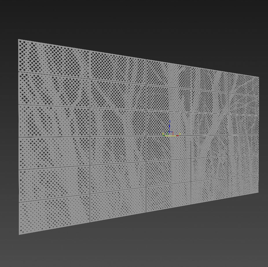 perforated metal panel N7 3D model_2