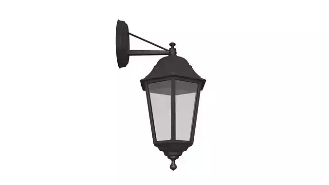 Victorian style wall lamp Low-poly 3D model