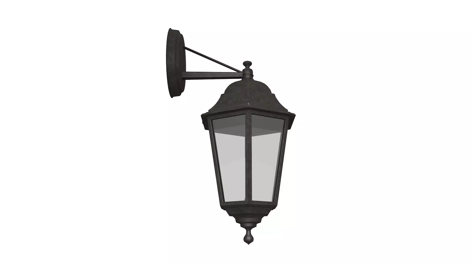 Victorian style wall lamp Low-poly 3D model_0