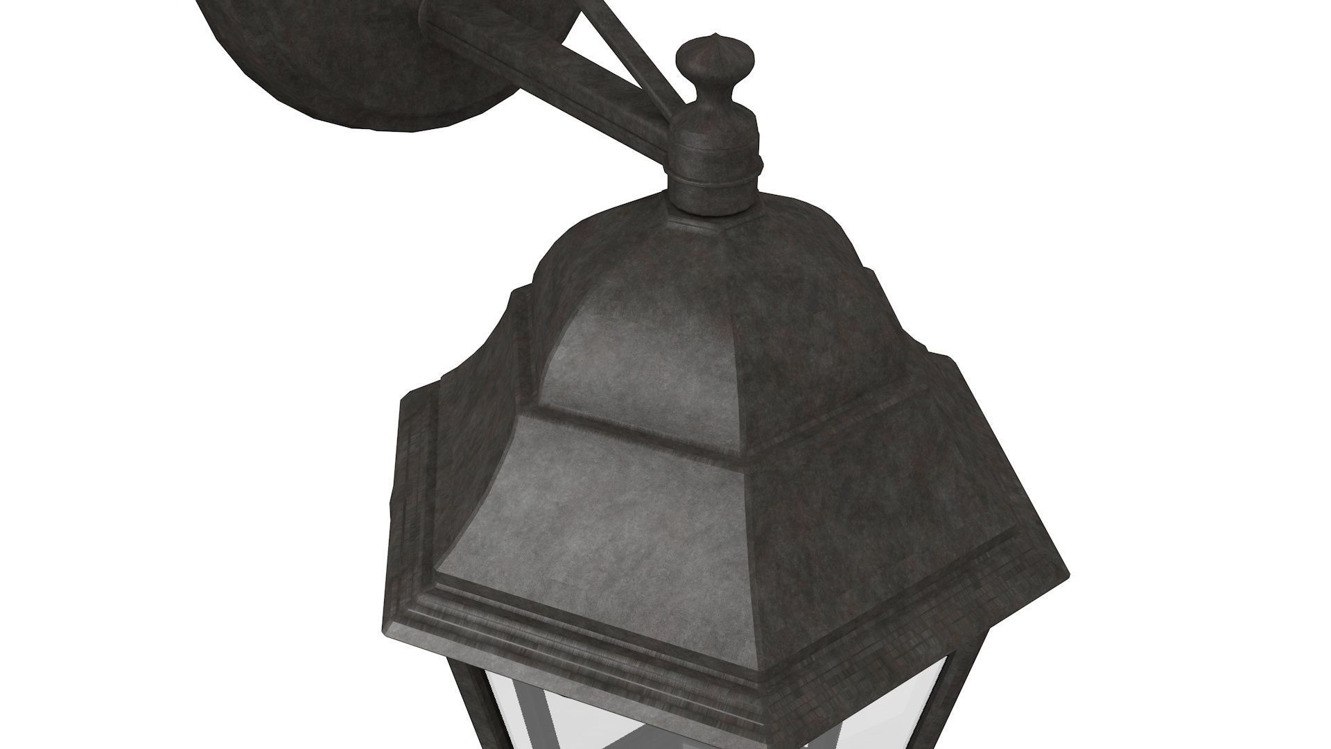 Victorian style wall lamp Low-poly 3D model_2