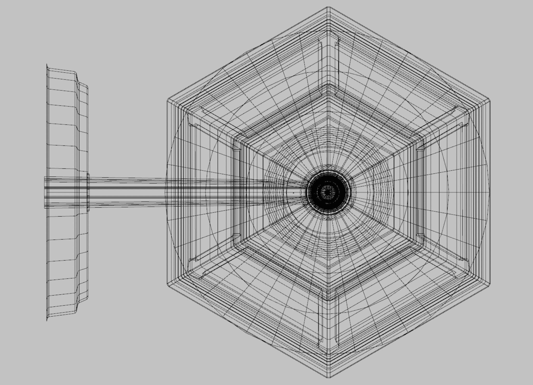 Victorian style wall lamp Low-poly 3D model_3