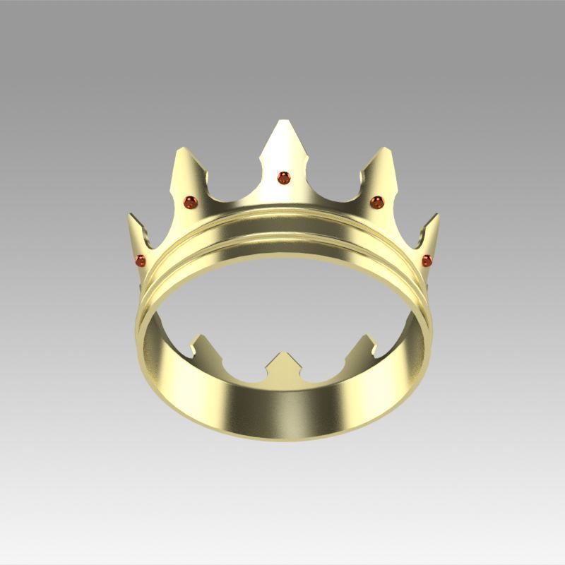 Gold crown 3D model_4