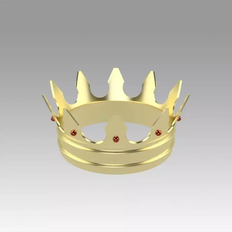 Gold crown 3D model_0