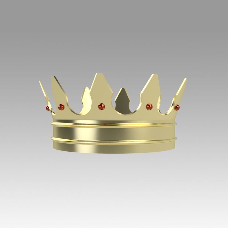 Gold crown 3D model_2