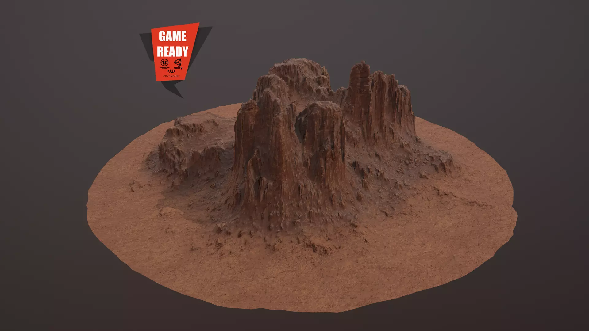 CANYON ROCK PBR Low-Poly Low-poly 3D model_0