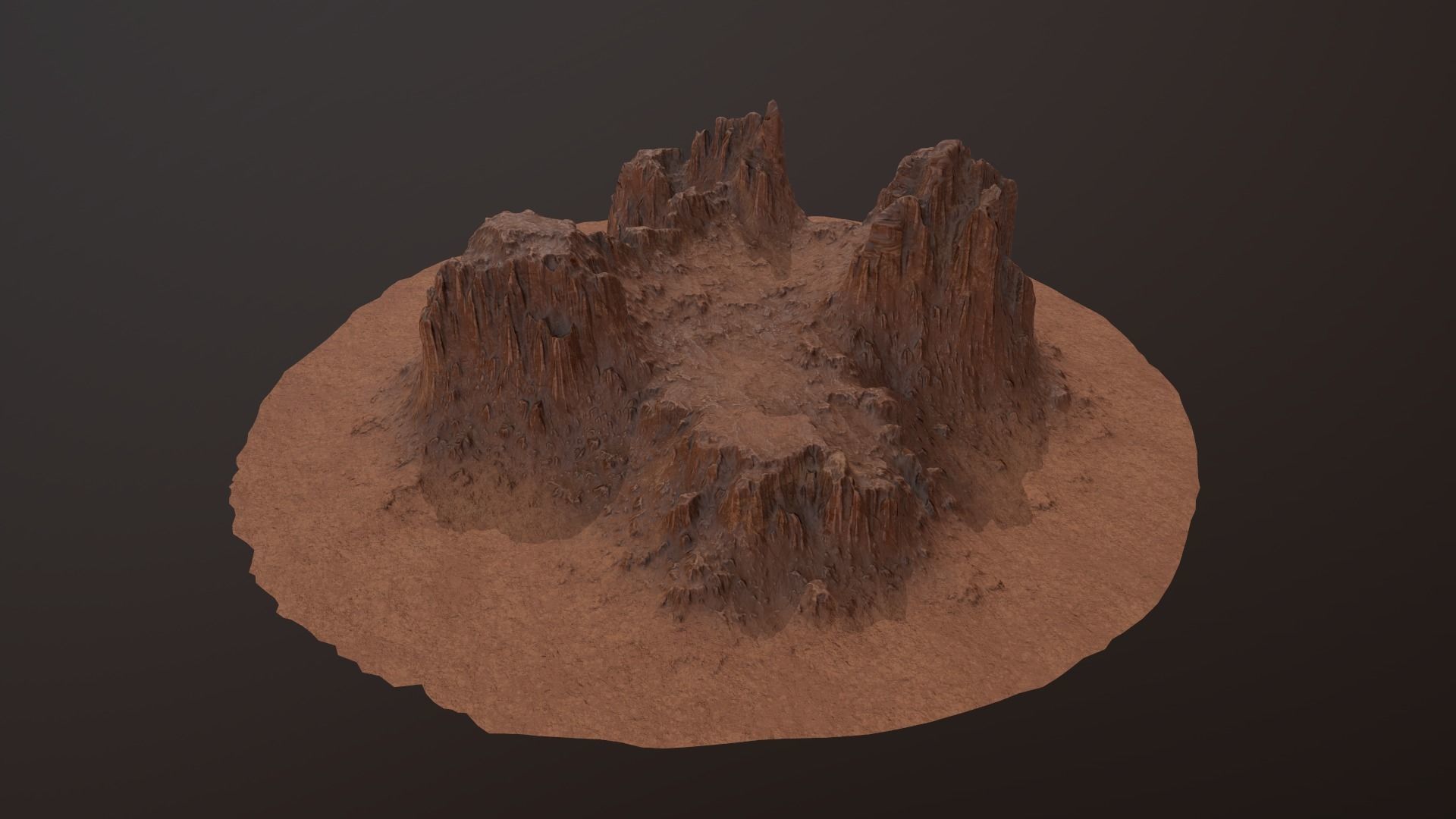 CANYON ROCK PBR Low-Poly Low-poly 3D model_4
