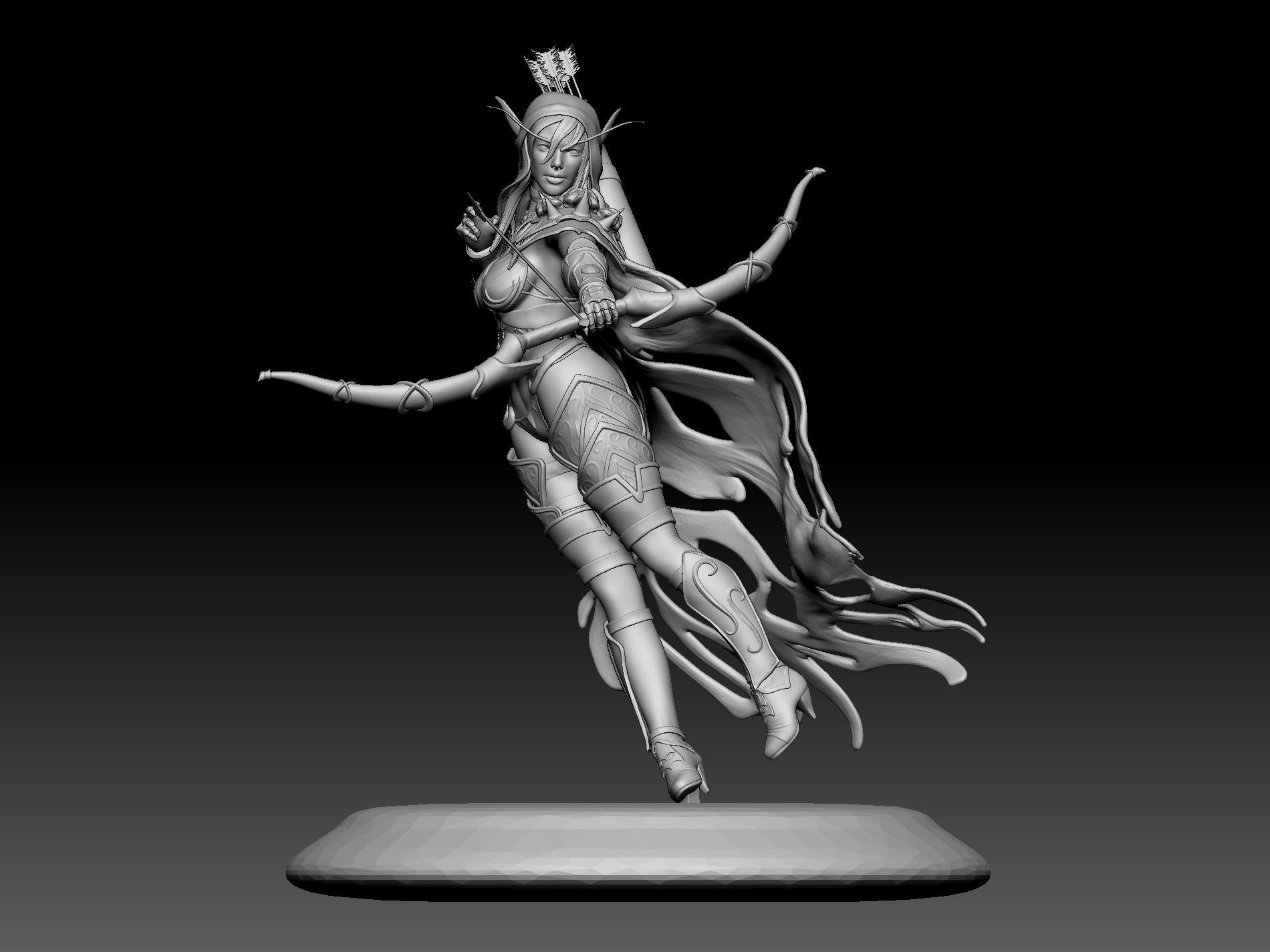 Sylvanas model 3D for print 3D print model_6