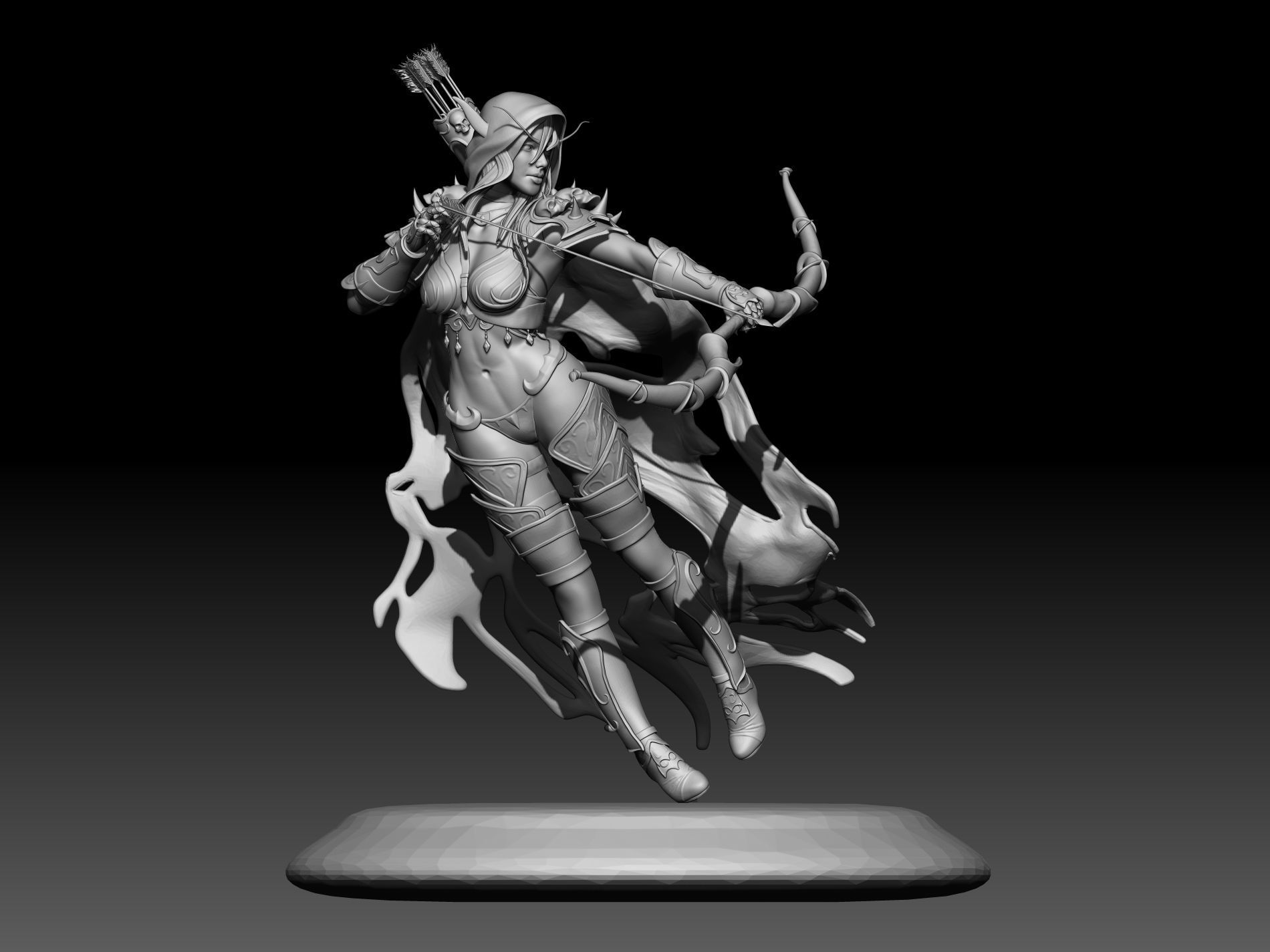 Sylvanas model 3D for print 3D print model_5