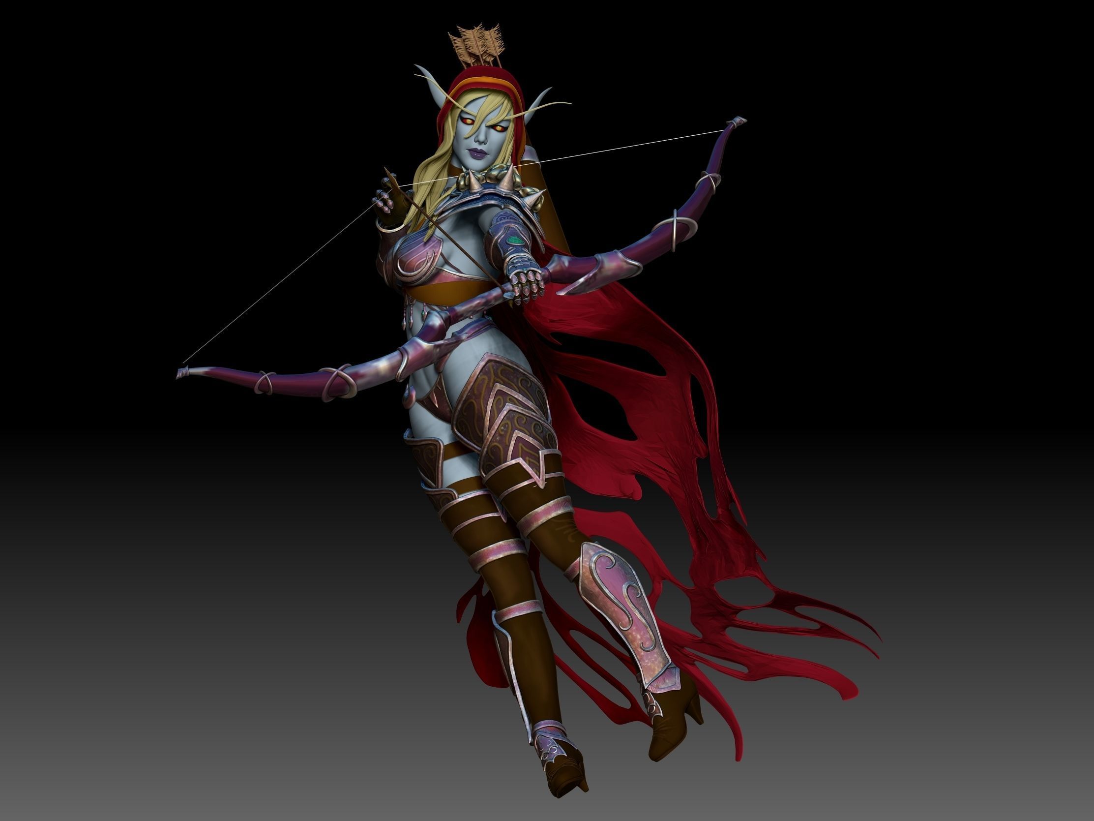 Sylvanas model 3D for print 3D print model_2