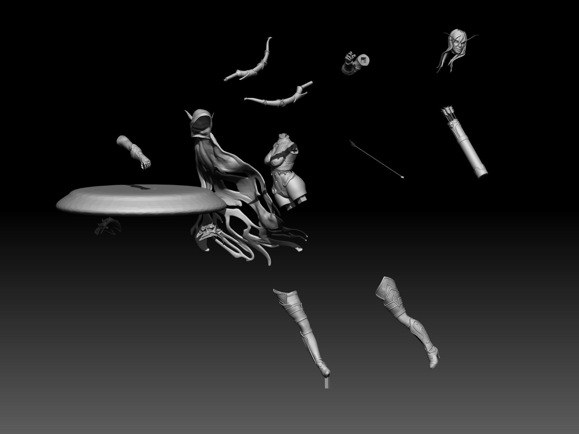 Sylvanas model 3D for print 3D print model_9