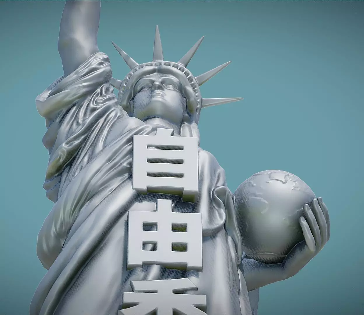 Statue of Liberty - Hong Kong freedom 3D print model_0