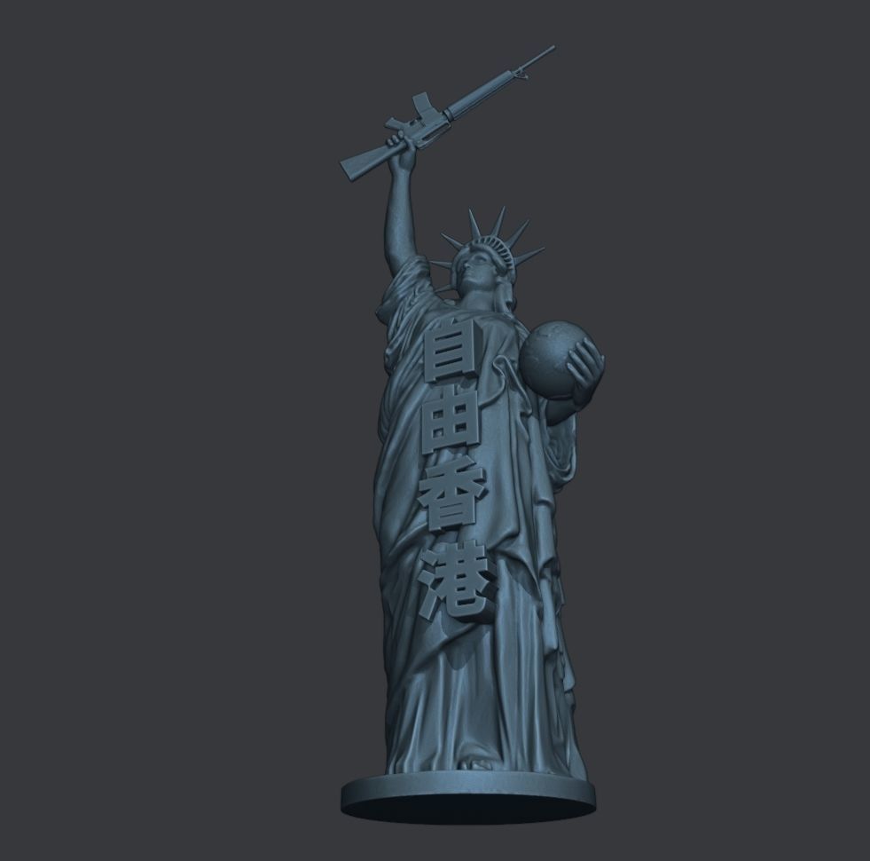 Statue of Liberty - Hong Kong freedom 3D print model_11