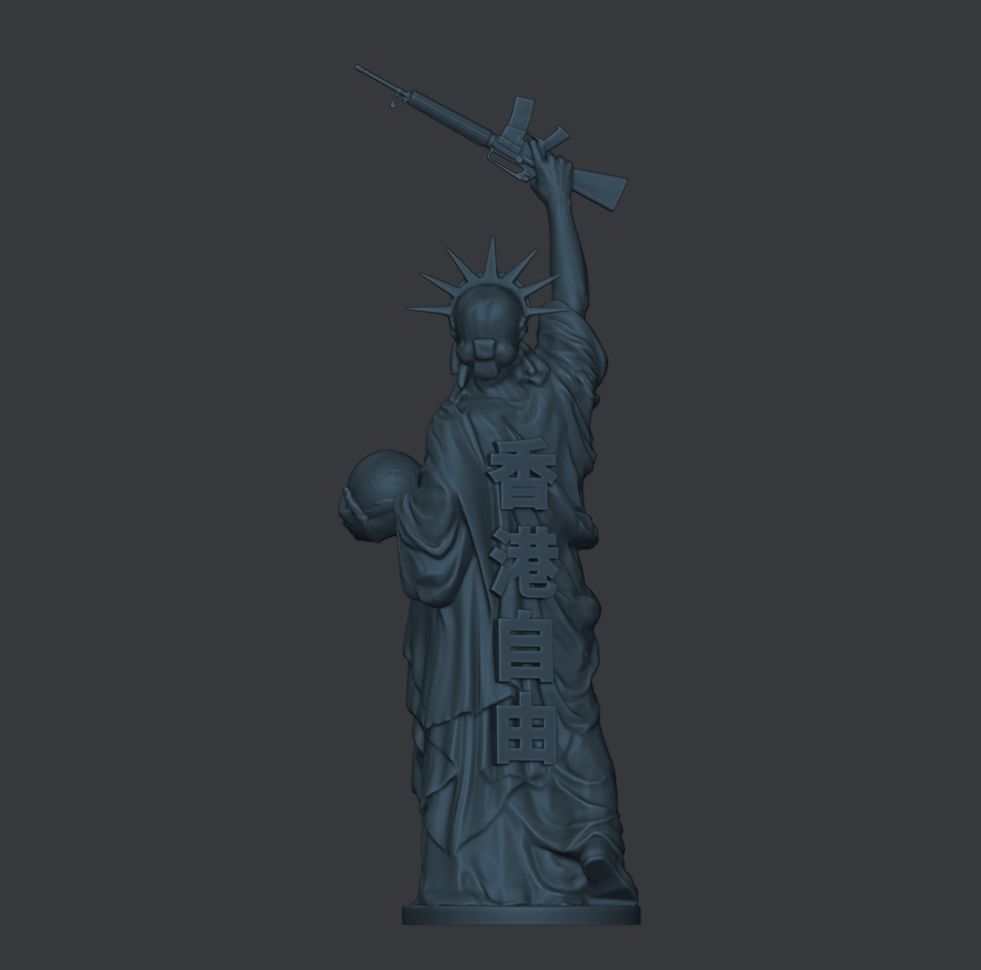 Statue of Liberty - Hong Kong freedom 3D print model_8