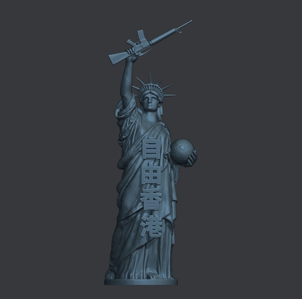Statue of Liberty - Hong Kong freedom 3D print model_6