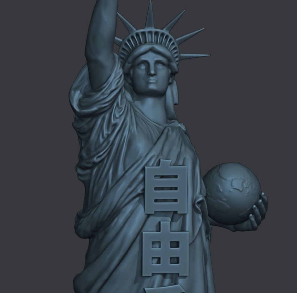 Statue of Liberty - Hong Kong freedom 3D print model_2