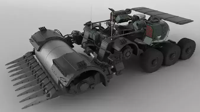 Sci Fi   vehicle  Armed Road roller
