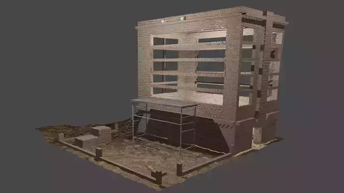 Building under construction 00 READ DESCRIPTION FOR TEXTURES 00 Free 3D model