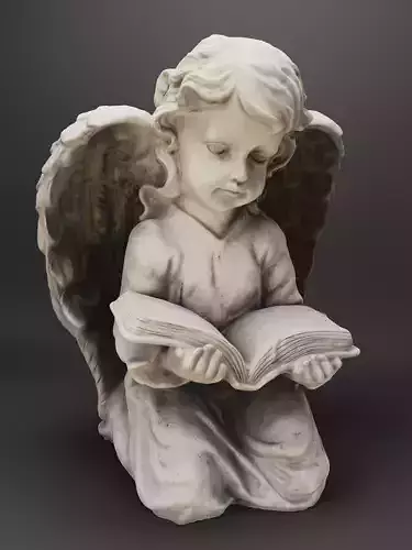 Photoscanned Cherub Statue 3D model